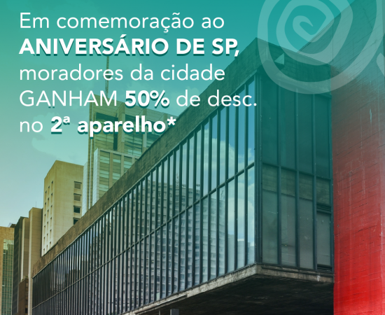 Promoção Akousis aniversários de São Paulo e de Santos